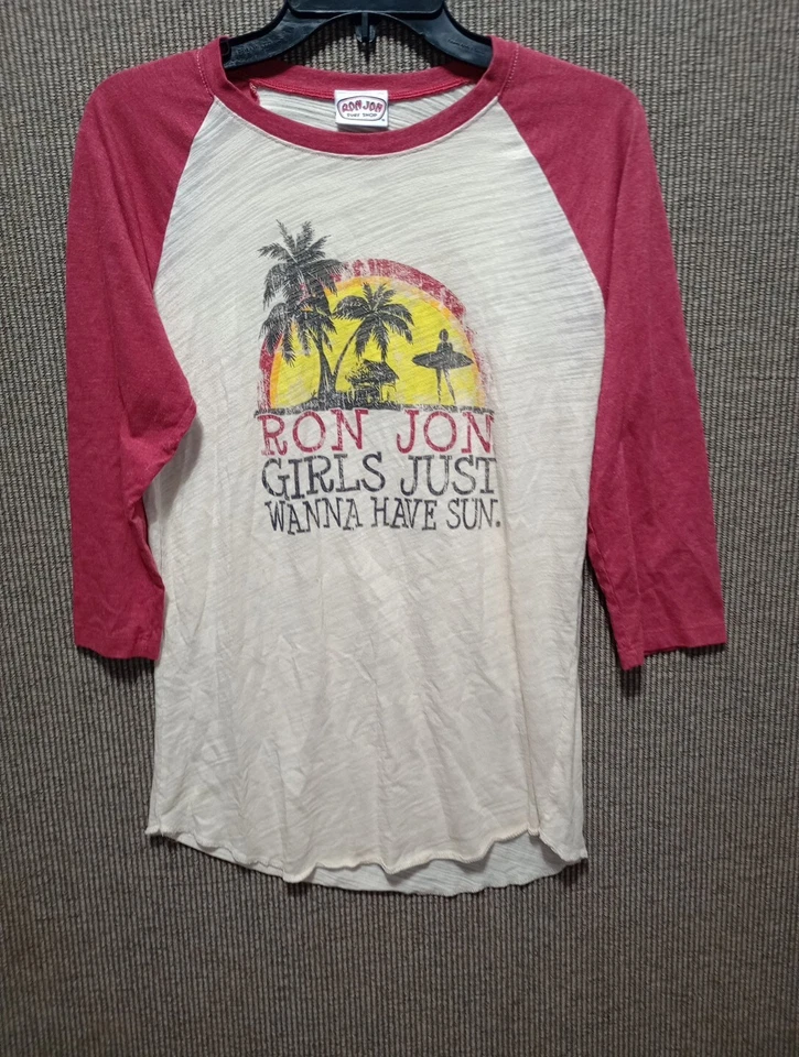 RON JON SURF SHOP Size M Long Sleeve T-shirt Girls Just Want To Have Sun - Image 3 of 4