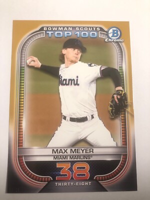 2021 Bowman Scout's Top 100 Jumbo 5x7 Max Meyer Marlins BTP-38 /10