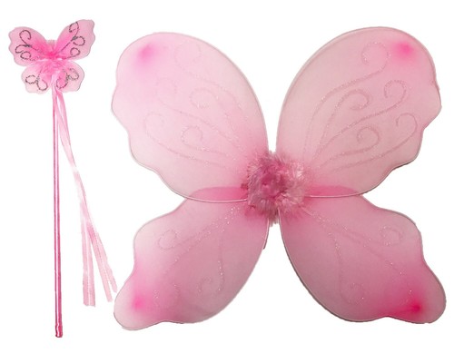 Fairy Angel Glitter Wings Christmas Fancy Dress Costume Nativity Adults Kids - Picture 9 of 11