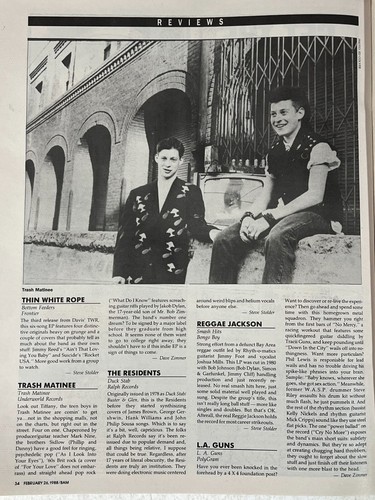 Bonnie Hayes 1988 BAM Magazine #277 House of Freaks, Local Band Directory, Ads - Picture 9 of 13