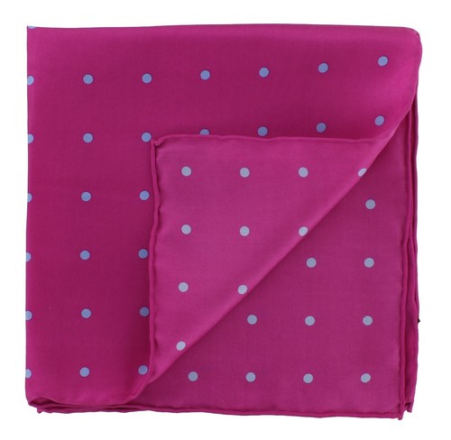 Michelsons of London Spot Silk Pocket Square - Picture 16 of 16