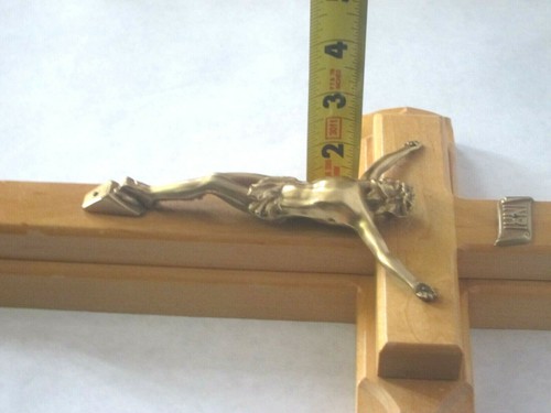 Wood Crucifix Cross Last Rites Sick Call Set Candles Holy Water Exorcism Vintage - Picture 11 of 11