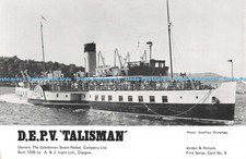 D092223 D. E. P. V. Talisman. The Caledonian Steam Packet. A. and J. Inglis. Jor