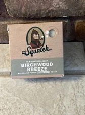 Dr Squatch Soap Birchwood Breeze Medium Grit Birch Bark & Pumice 5oz Bar New