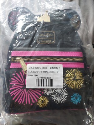 Disney Loungefly Minnie Mouse Hauptattraktion Rucksack Feuerwerk selten neu versiegelt