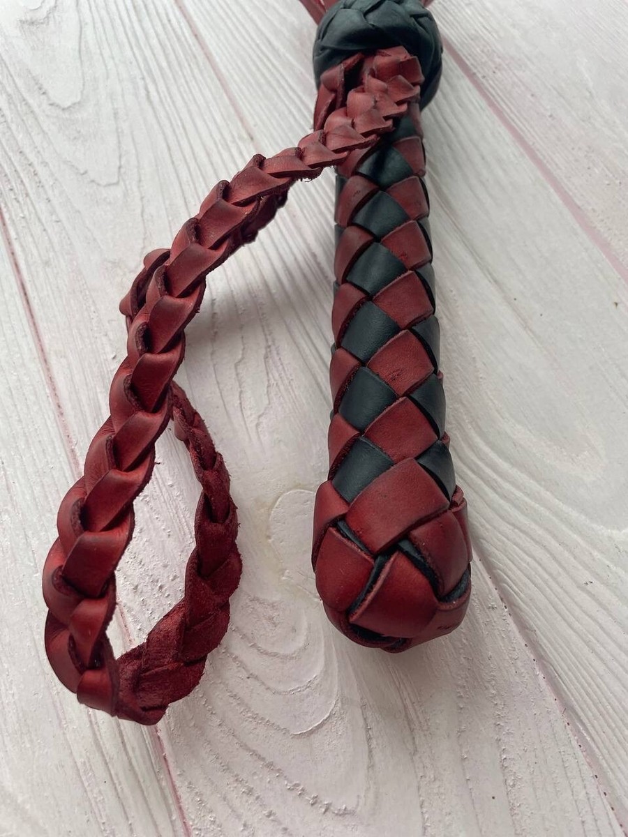 2,5 Pieds Nagayka Fait Main Cosaque Russe Original Cuir Véritable