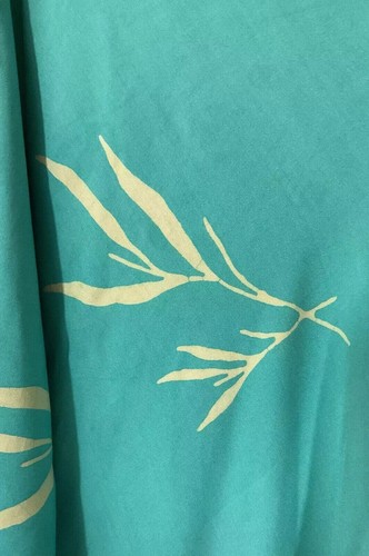 NOVICA Women’s Tunic One Size Fits Most Green Leaf Bohemian Hippie Caftan Top - Picture 5 of 11