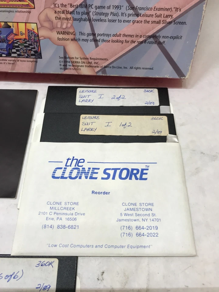 Leisure Larry Mixed Lot Games 1+2 5.25" Floppy Set DOS Please Read MIXED LOT -DW - Image 4 of 4