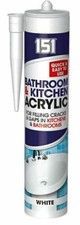 151 Bathroom & Kitchen Acrylic Sealant 450g Tub for Waterproof Sealing & Repairs