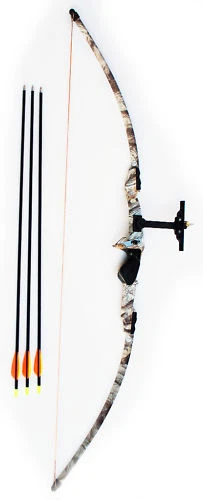 BOW AND ARROW SET Archery Long Bow 22 lb Free arrow kit Target hunting TAKEDOWN