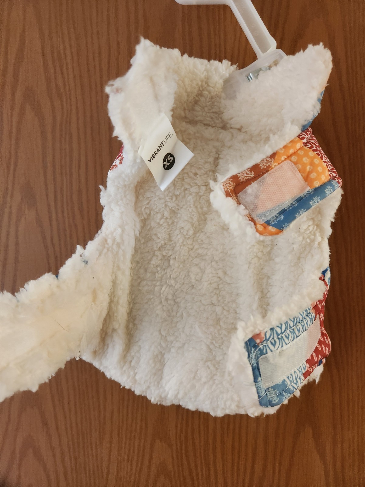 Vibrant Life Dog Clothes Sherpa Contrast Yoke Pet Jacket Patchwork Size XS Dogs