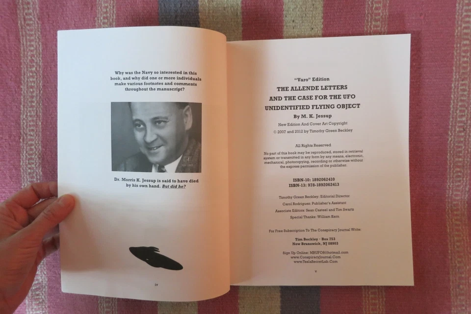 Varo Edition The Allende Letters and The Case For the UFO Morris K. Jessup~ 2014 - Image 3 of 4