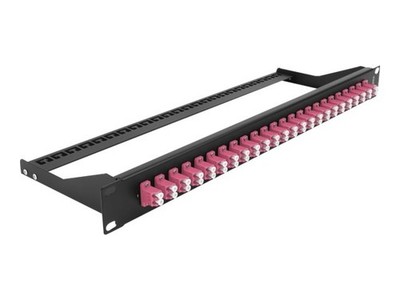 Delock Fiber Patch Panel 19? 24 Port LC Duplex Purple Fiber 43390