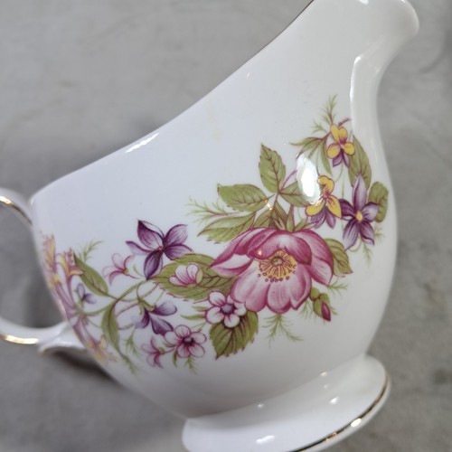 Colclough Wayside 8581 Bone China Teeservice: 4x Trios, Kuchenteller, Zucker & Milchkännchen - Bild 14 von 17