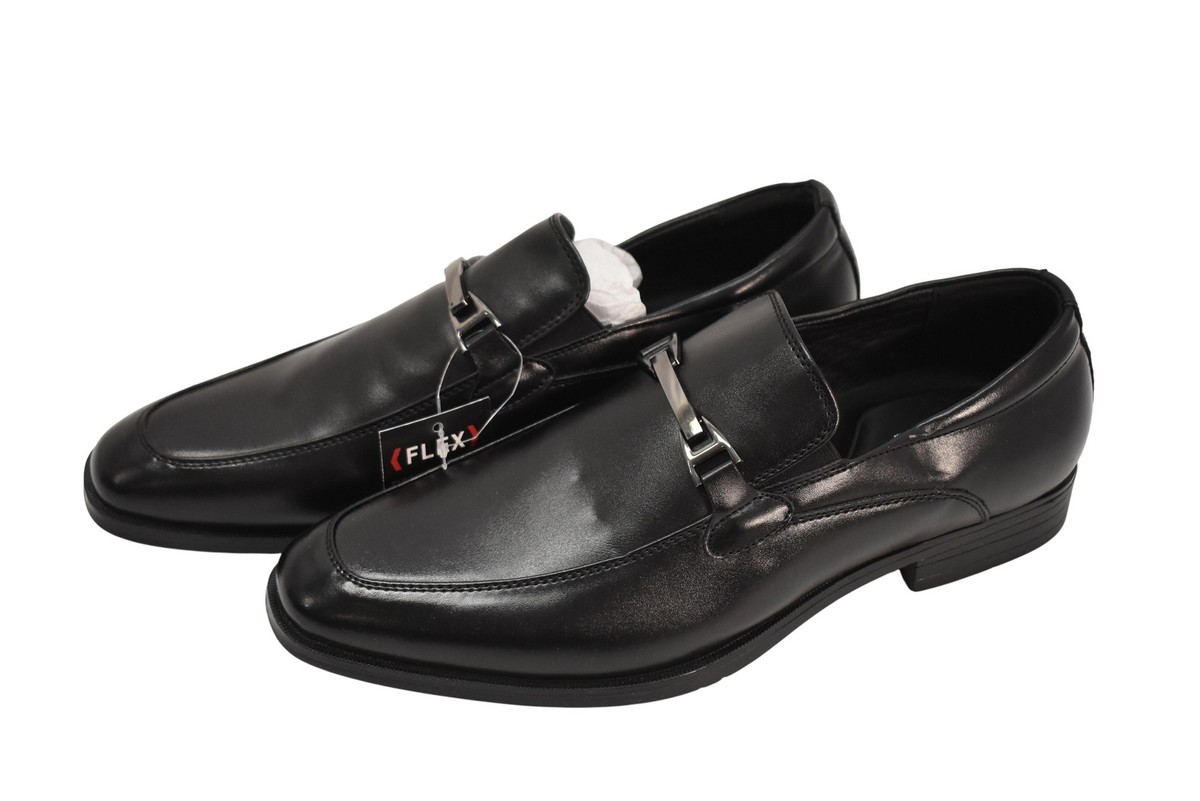 Scott Black Textured Leather Slip-On Loafers with Tan Interior Buy Off The Hook Black Monro Loafer Formal Casual Slip-On  main image 3