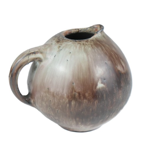 Pair of Studio Pottery Pitchers – Red Earthenware with Drip & Moss Glaze 5" & 3" - Picture 9 of 12