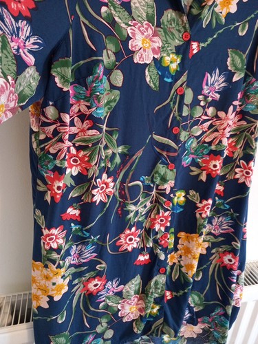 Designer Joe Browns Size 24 Long Blouse Shirt Dress Tropical Print Side Splits - Picture 5 of 15