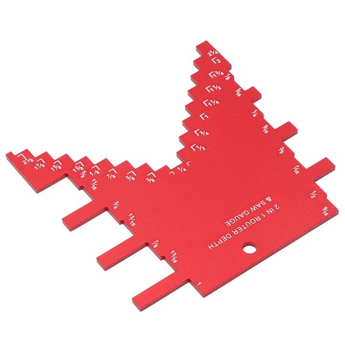 Step Depth Gauge 2 In 1 Accurate Markings Gauge For Router Table Saw Red - Picture 24 of 24