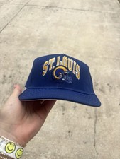Vintage ANNCO NFL St. Louis Rams American Needle Snapback Hat Blue Football