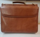 Allan Edward Brown Men's Briefcase Document Case Top Handle Push Lock — photo 9