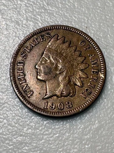 1908-S Indian Head Cent small Mark 3 o'clock  VF+  Condition SKU#38434
