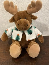 Aurora Polar Fleece Moose Plush Stuffed Animals 11” Christmas