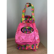 Vintage Y2k Extreme Limit Neon Pink Vinyl Mini Backpack Purse Sling Bag