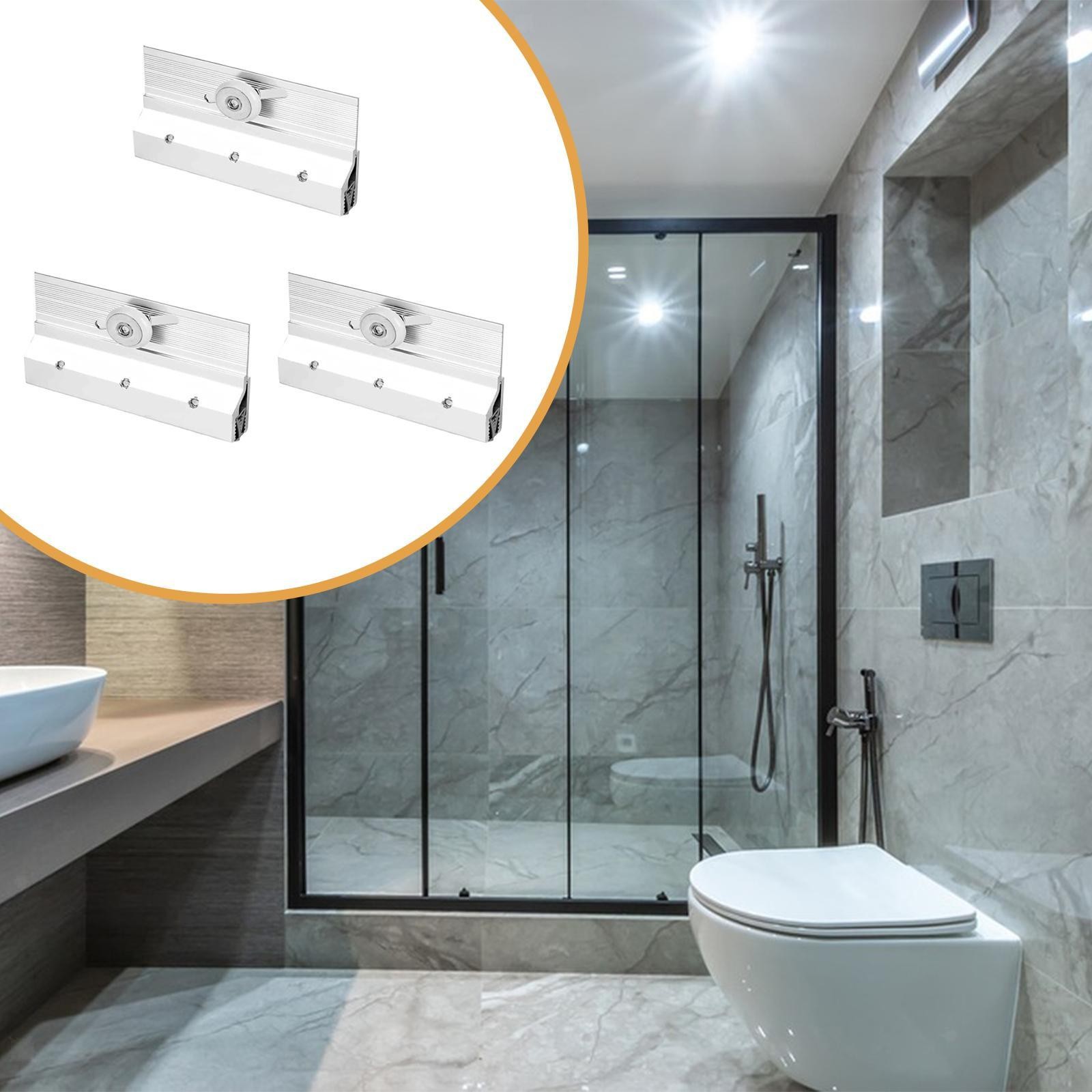 M 6053 Frameless Shower Door Top Bracket Roller Assembly 3/4 in Round Wheel