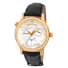 JAEGER LeCOULTRE 18K Rose Gold 39mm Master Geographic World Box Warranty MINTY 