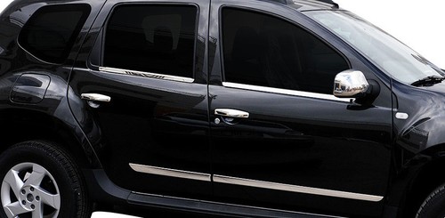 Chrome Side Door Window Sill Trim Set Covers To Fit Dacia Duster (2010-17) - Picture 3 of 4