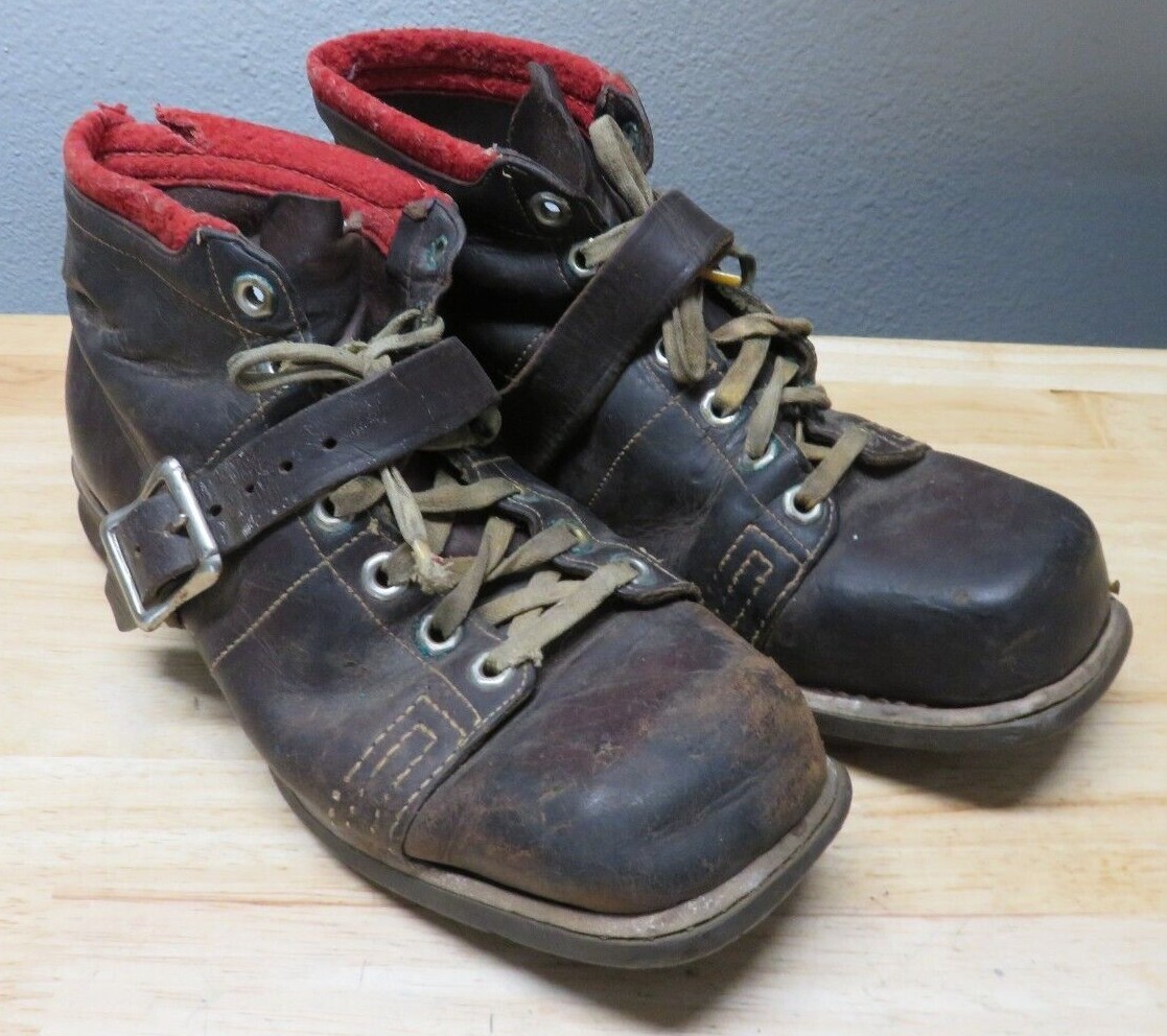 Vintage GH BASS Wilton Maine Monk Strap Logging Shoes Boots  display picture 1