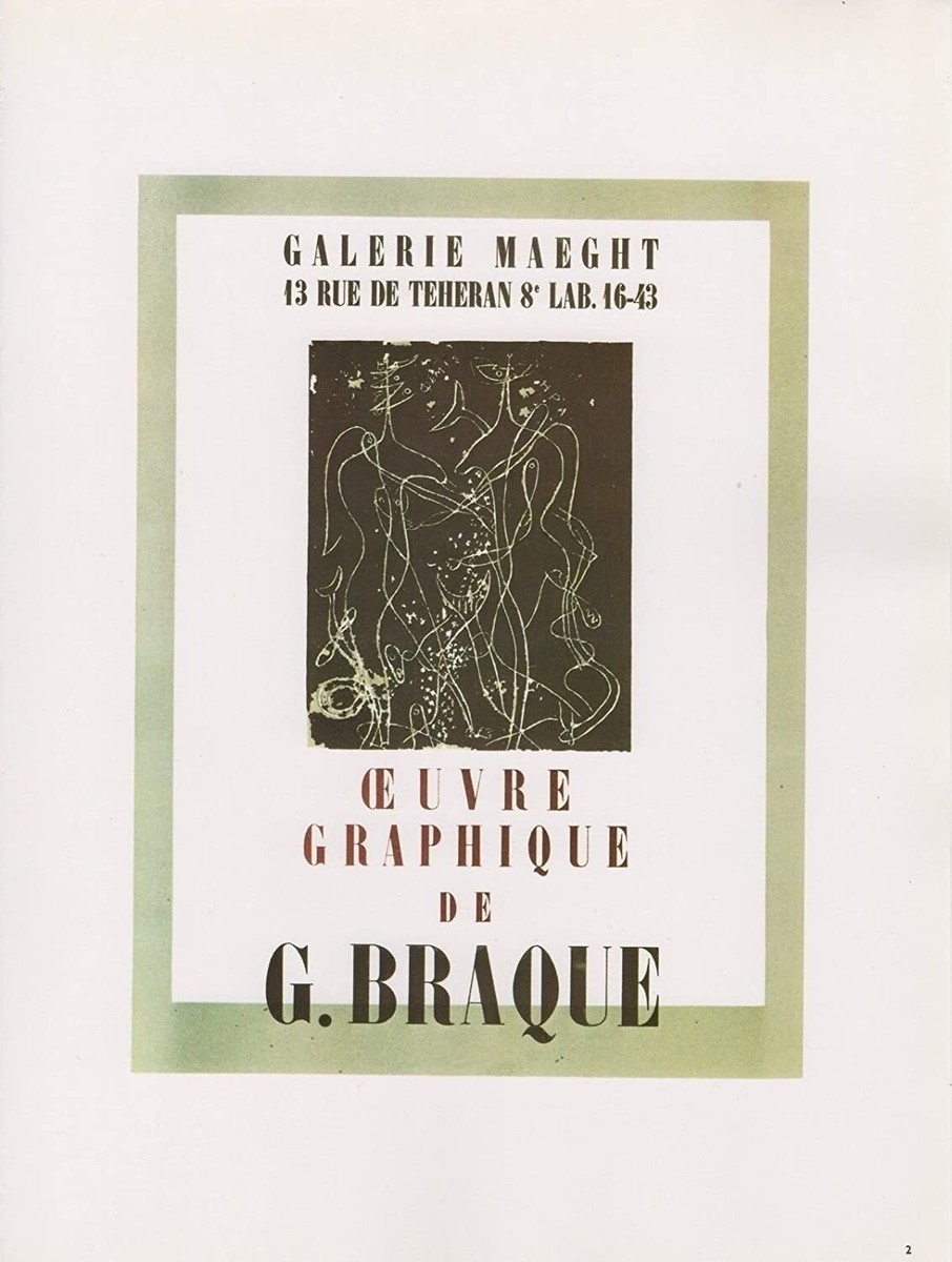 Braque l'œuvre graphique ポスター 1989 VINTAGE 