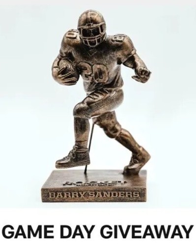 BARRY SANDERS REPLICA STATUE NFL FOOTBALL 1-7-24 DETROIT LIONS GAME GIVE AWAY! - Picture 7 of 7