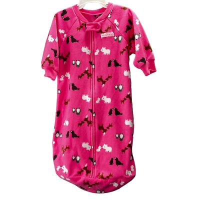 Child of Mine Carters Sleep Sack size 0-9 months Animal Pairs Pink Fleece  Zip