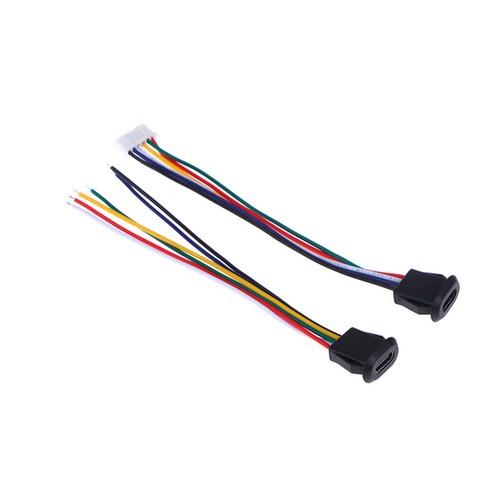 6 Pin Press Type USB Connector Type-C Waterproof With PH 2.0 Female Socket - Zdjęcie 12 z 16