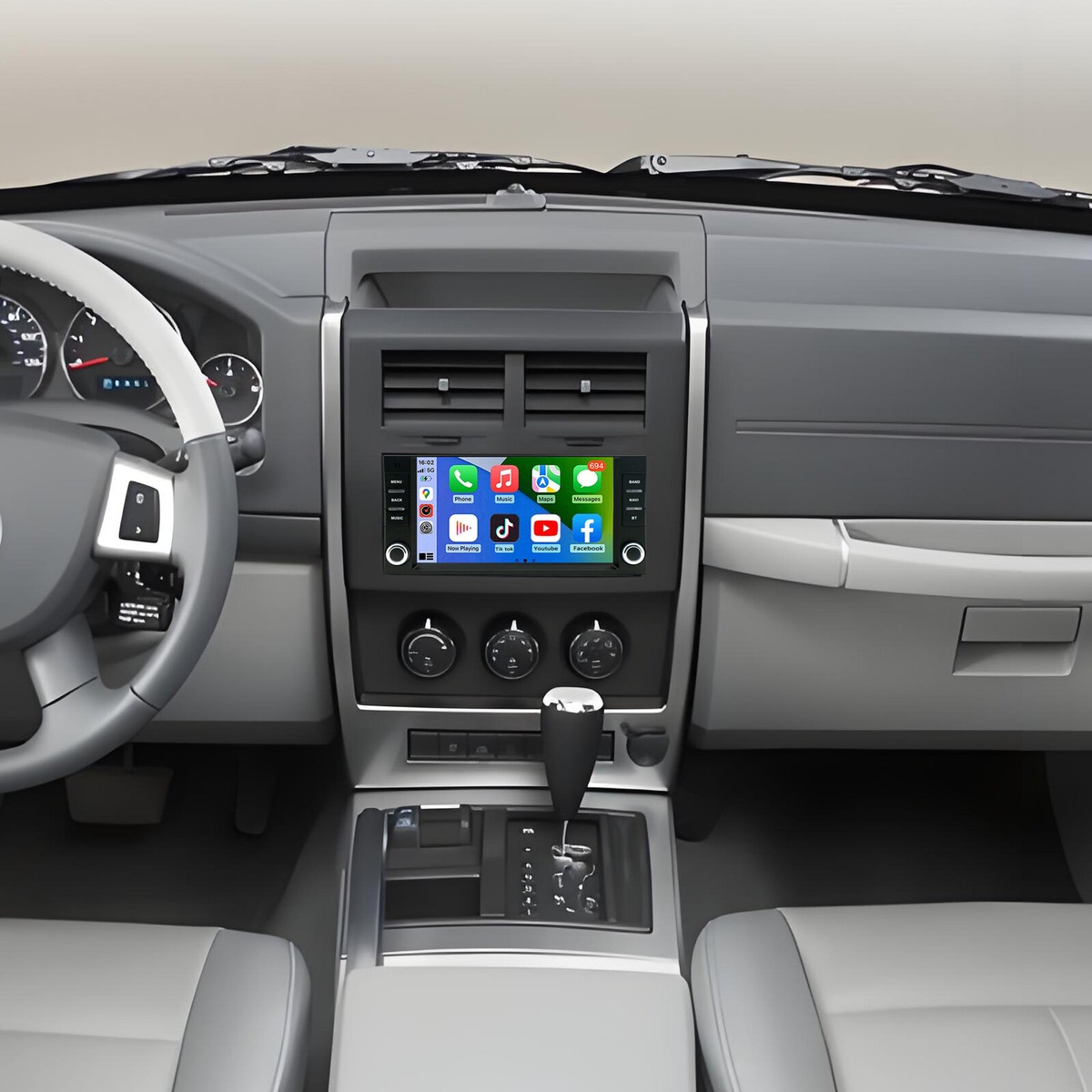 Apple - しょぴ Android 13 Apple CarPlay For Jeep Liberty 2008-2011 Car