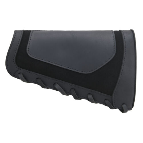 Custodia in pelle per munizioni copri fucile fucile buttstock per .357/.308/.22lr/12GA - Foto 20 di 62