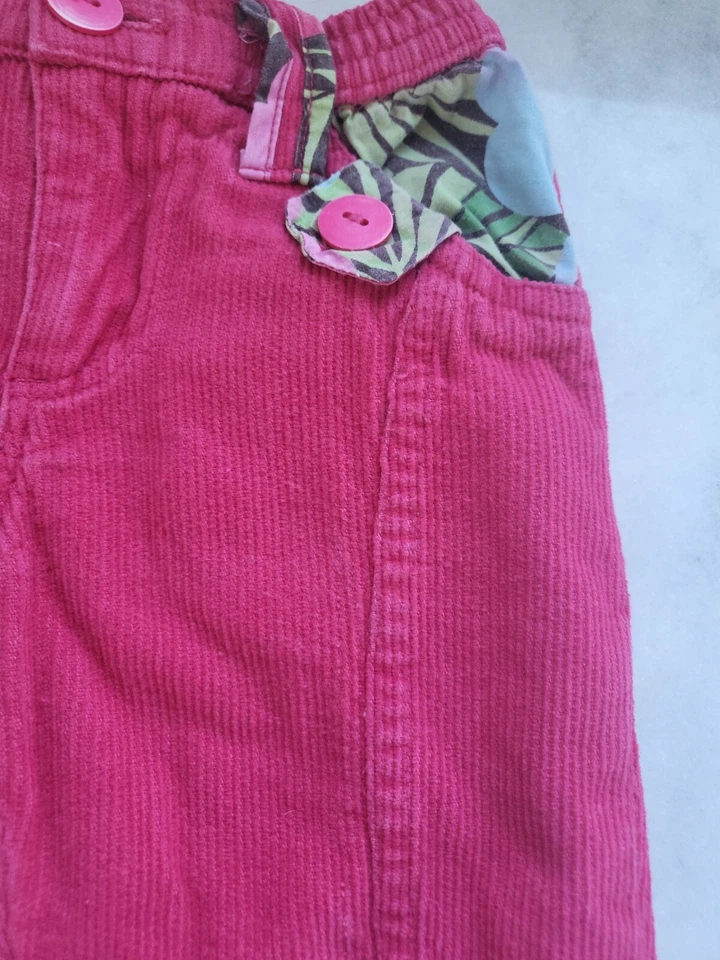 Pantalones de mezclilla Beetlejuice London de pana rosa adornado talla 2T Foto 3 de 4