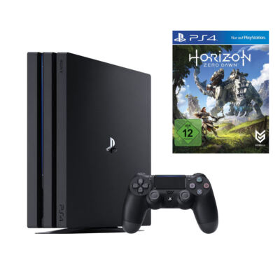 PS4 - Konsole Pro 1TB #schwarz + Horizon: Zero Dawn + Original Controller
