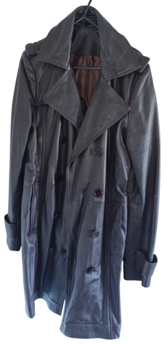Ladies 100 % Genuine Sheep Leather Long Coat, Color: Brown, Size: Medium, LL-08 - Picture 11 of 19