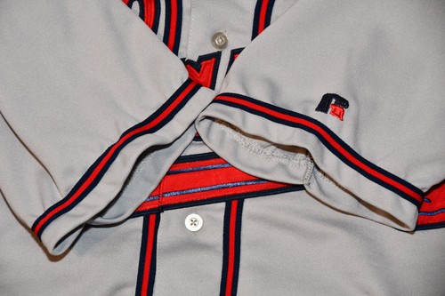 Russell Athletic AUTHENTIC 1990s Atlanta Braves Away Gray Jersey 52 - 2XL - XXL - Picture 7 of 17