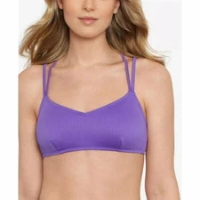 Salt + Cove Juniors' Raised Rib Strappy Bralette Bikini Top Swimsuit Size L