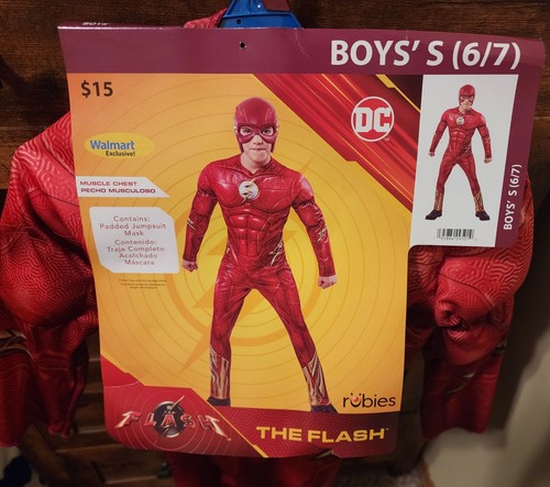 RUBIES The Flash Costume S (6/7) Halloween Comfortable Easy Muscle Chest