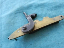 19th Century American Brass Percussion plate, complete lock