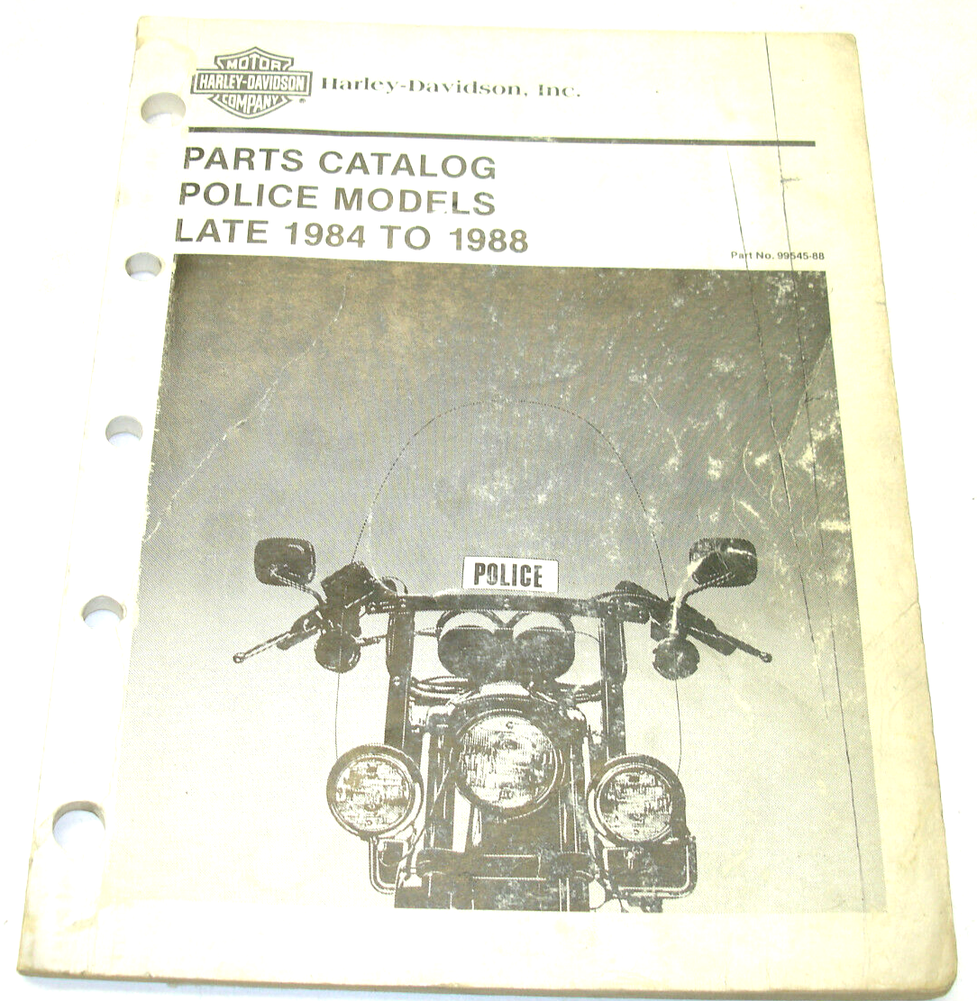 HARLEY DAVIDSON OME Police Model Parts Catalog 1984 to 1988 P/N