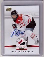 LAURIANE ROUGEAU 14/15 Upper Deck Team Canada Juniors Gold Auto Autograph #82 SP