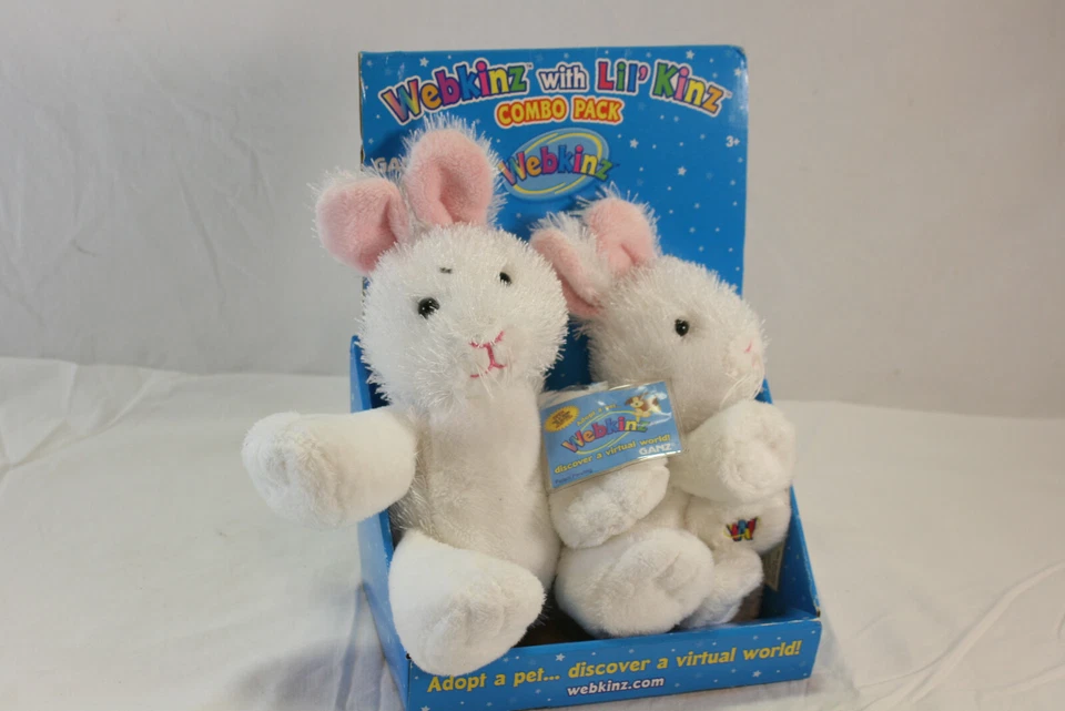 Webkinz with Lil' Kinz Combo Pack Bunny Rabbits HM078 & HS078- Retired - Image 3 of 4