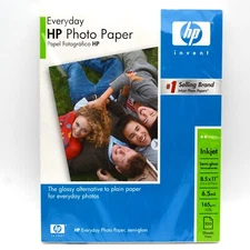 HP Everyday Semi-Gloss White Photo Paper Inkjet 100 Sheets 8.5" x 11" - NEW