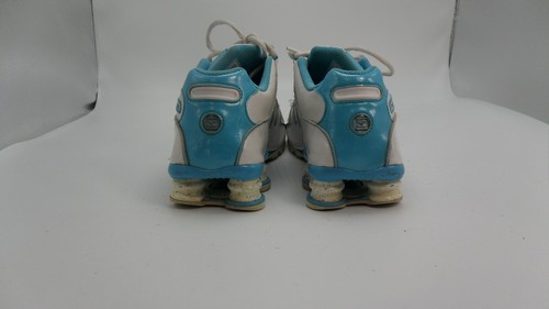Womens Nike Shox White Light Blue Running Shoes. Size 9 Great Tread, nice shoes - Picture 6 of 9