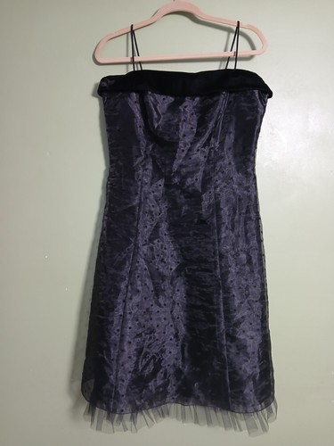 JUMP Apparel Black Polka Dot Velvet 13/ 14 Strappy Vintage Goth Whimsy Prom - Picture 15 of 15